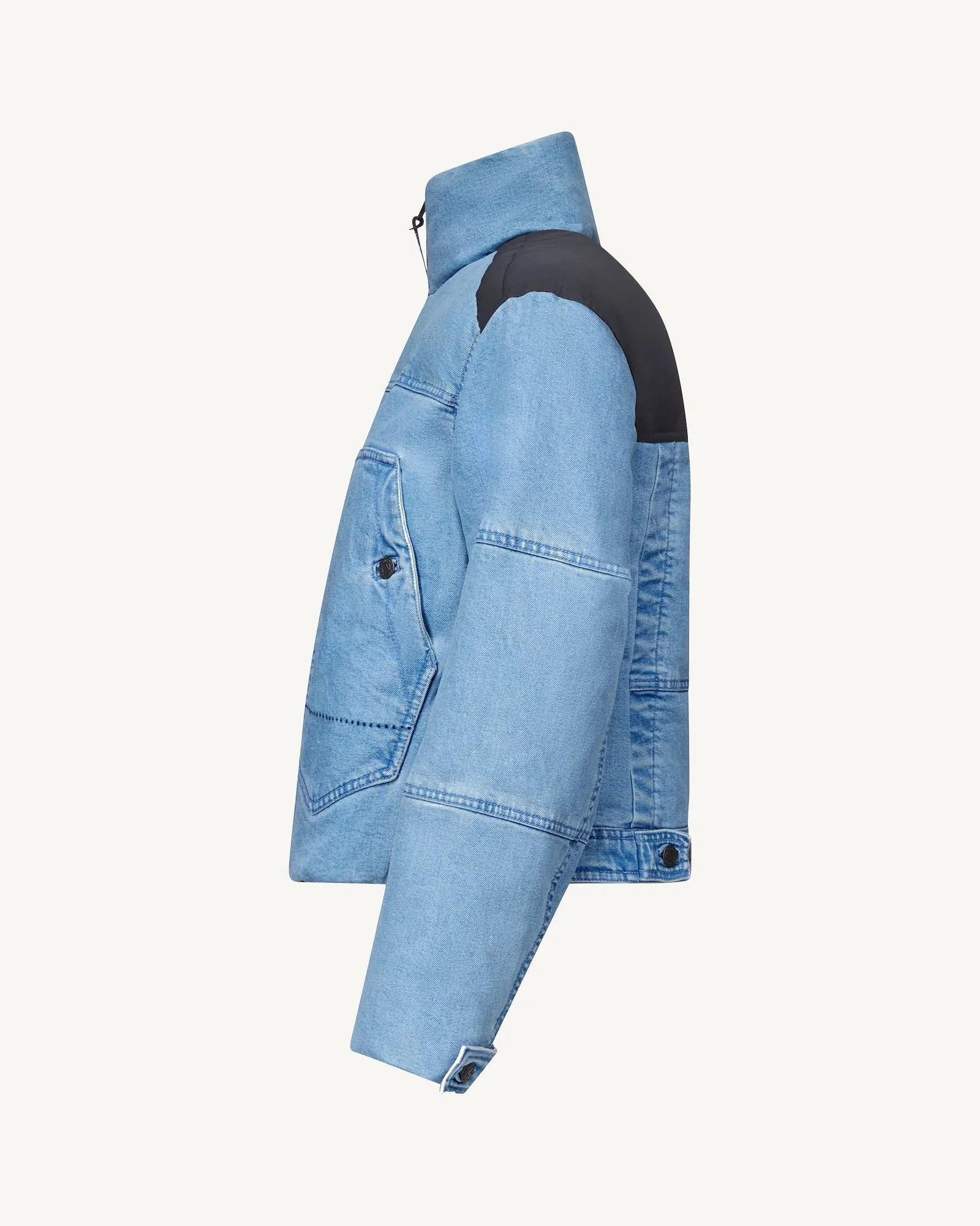 Aero WNM JOTT x DENHAM puffer-style denim down jacket