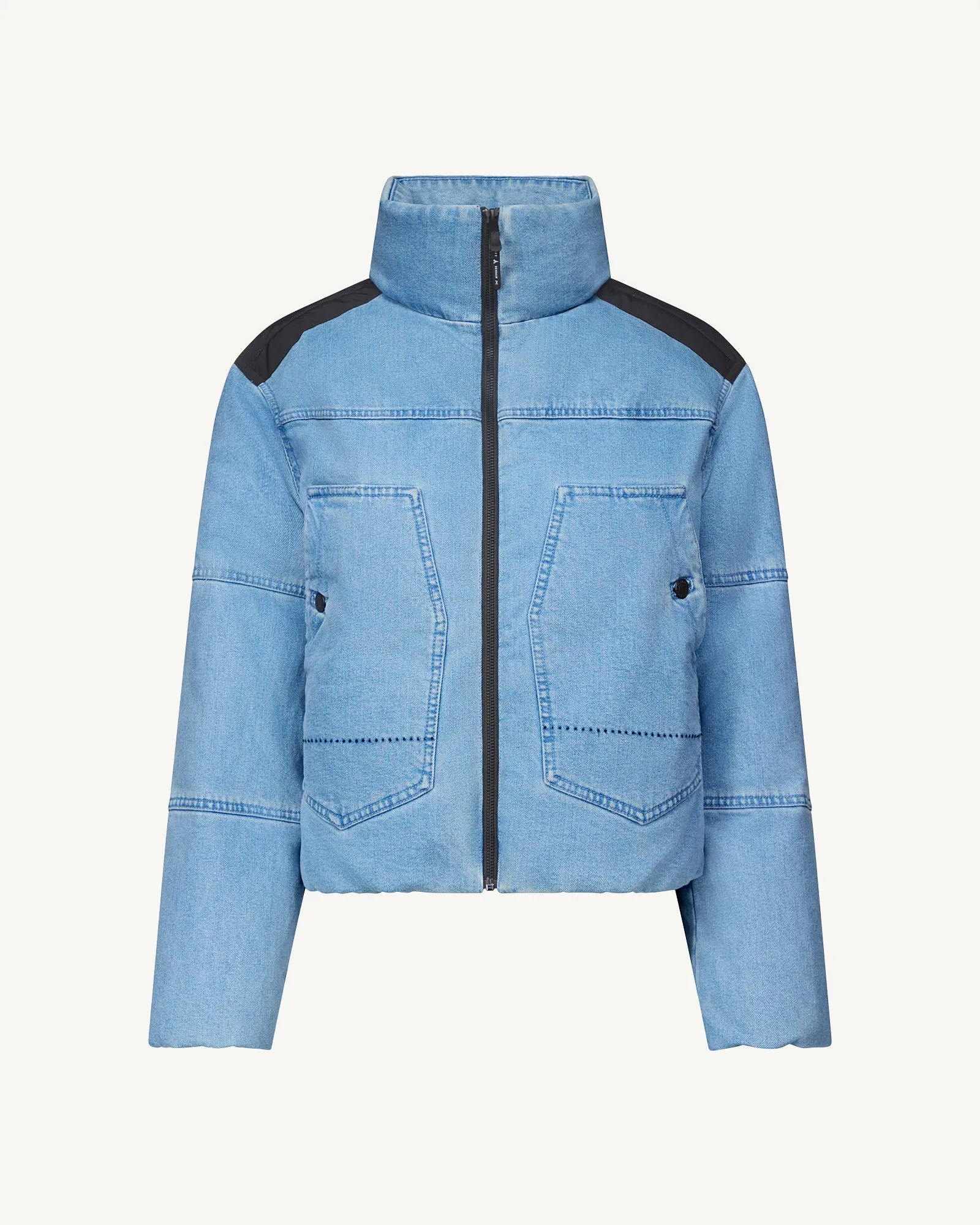 Aero WNM JOTT x DENHAM puffer-style denim down jacket