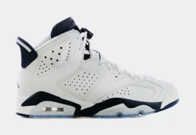 Air Jordan 6 Retro Midnight Navy Mens Lifestyle Shoes (White/Navy)