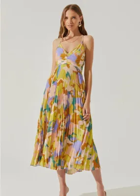 ASTR THE LABEL Blythe Dress - Lime Rust Floral