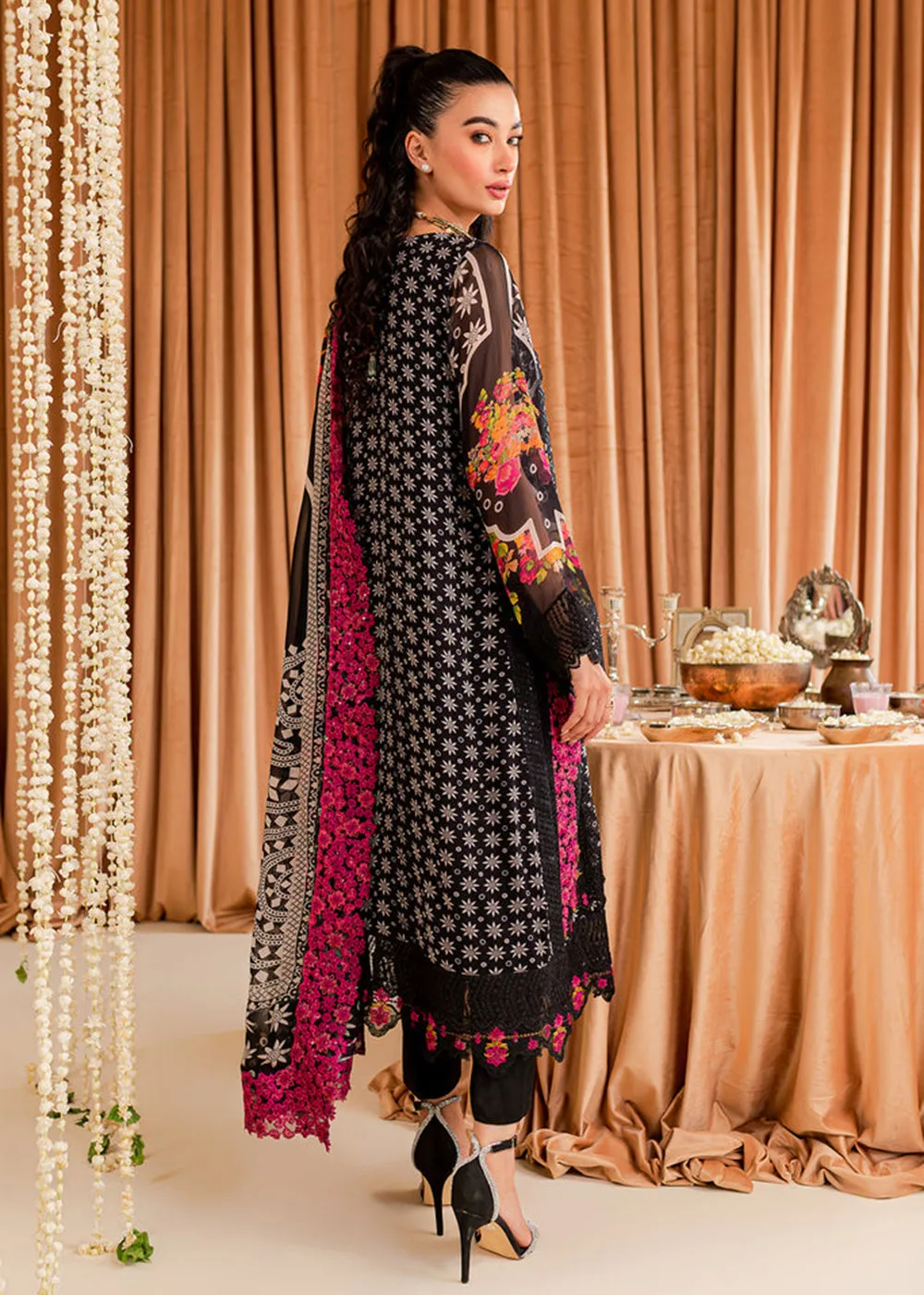 Black Chiffon Suit - Vasal Formals ’23 By Charizma | VSL-05