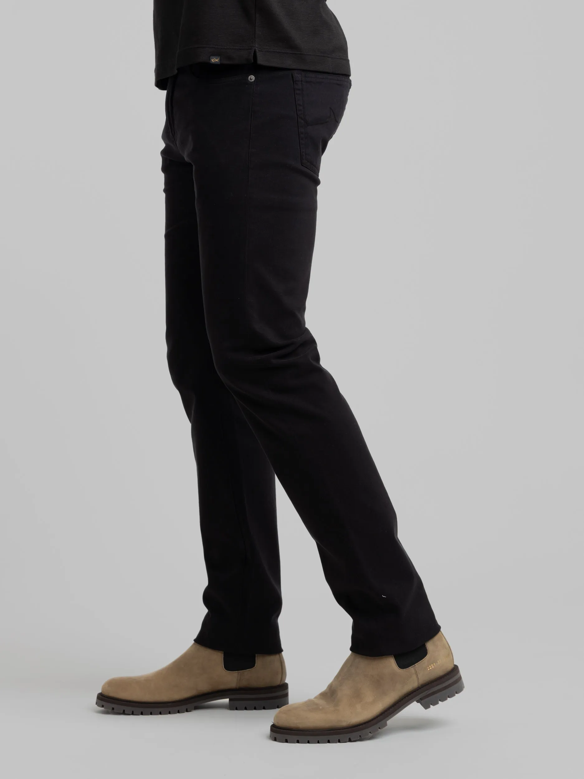 Black Five-Pocket Jeans