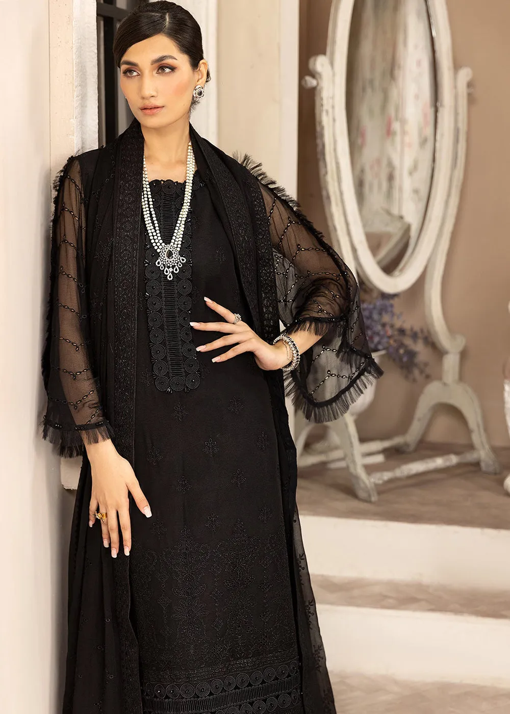 Black Formal Suit - Alizeh - Dhaagay Formals '23 - V02D10 - Anita