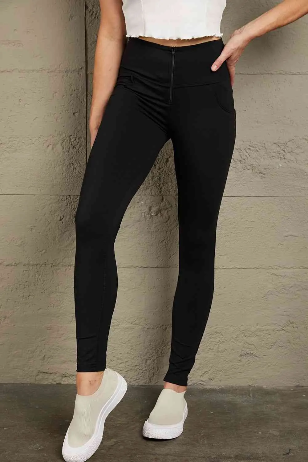 Black Semi Total Trainer  Skinny Jeans