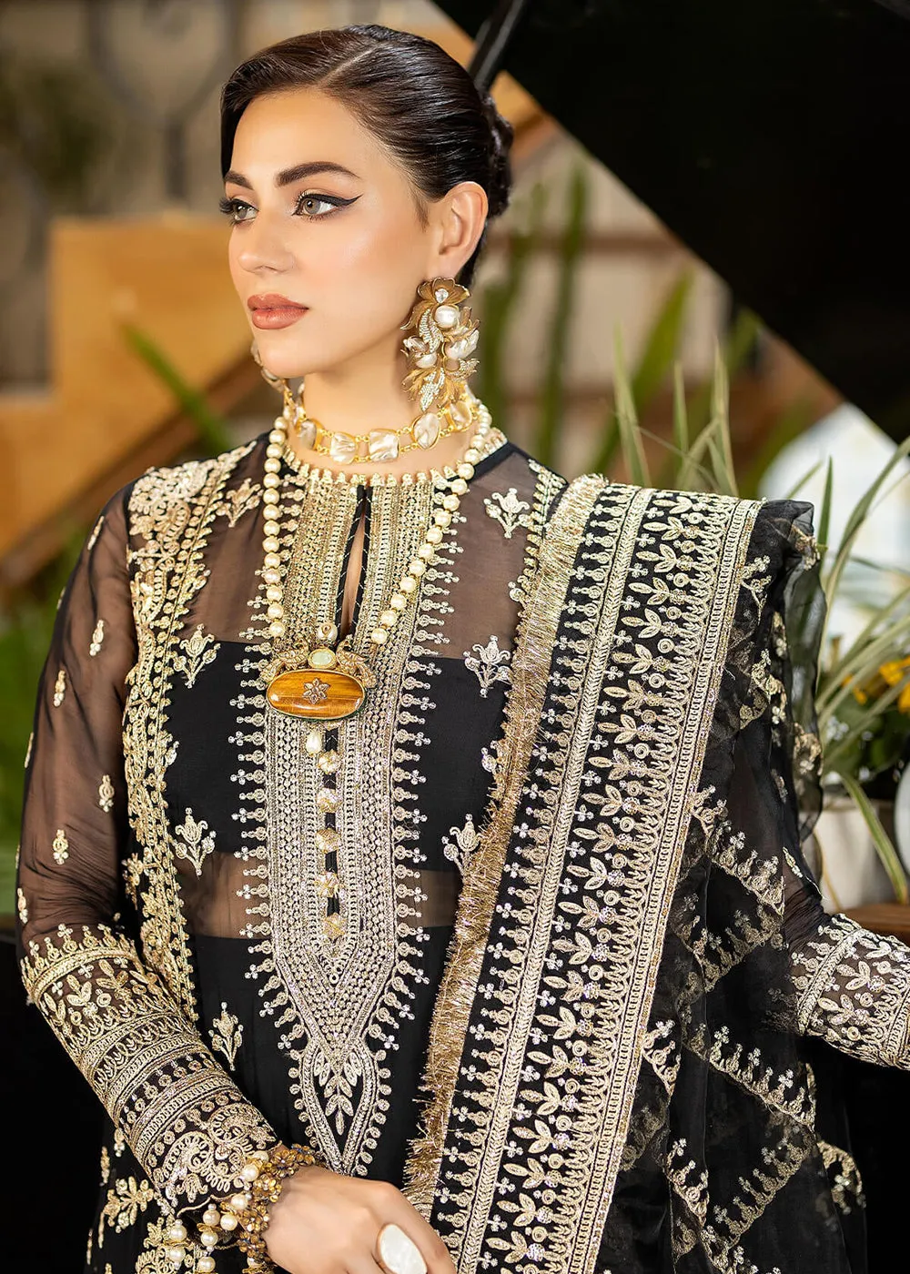 Black Wedding Formal Suit | Imrozia Premium | Jhalak '23 | I-188 - NAZAKAT