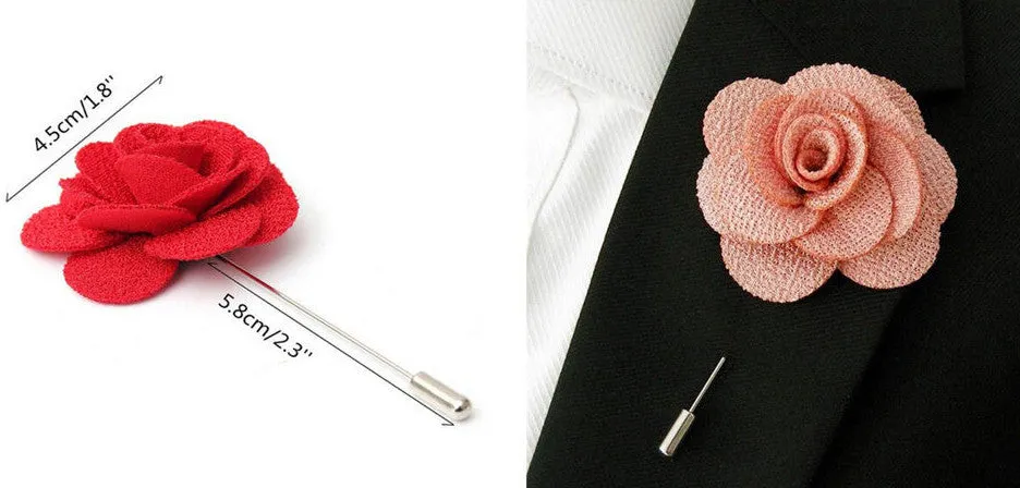 Candy Red Begonia Lapel Pin