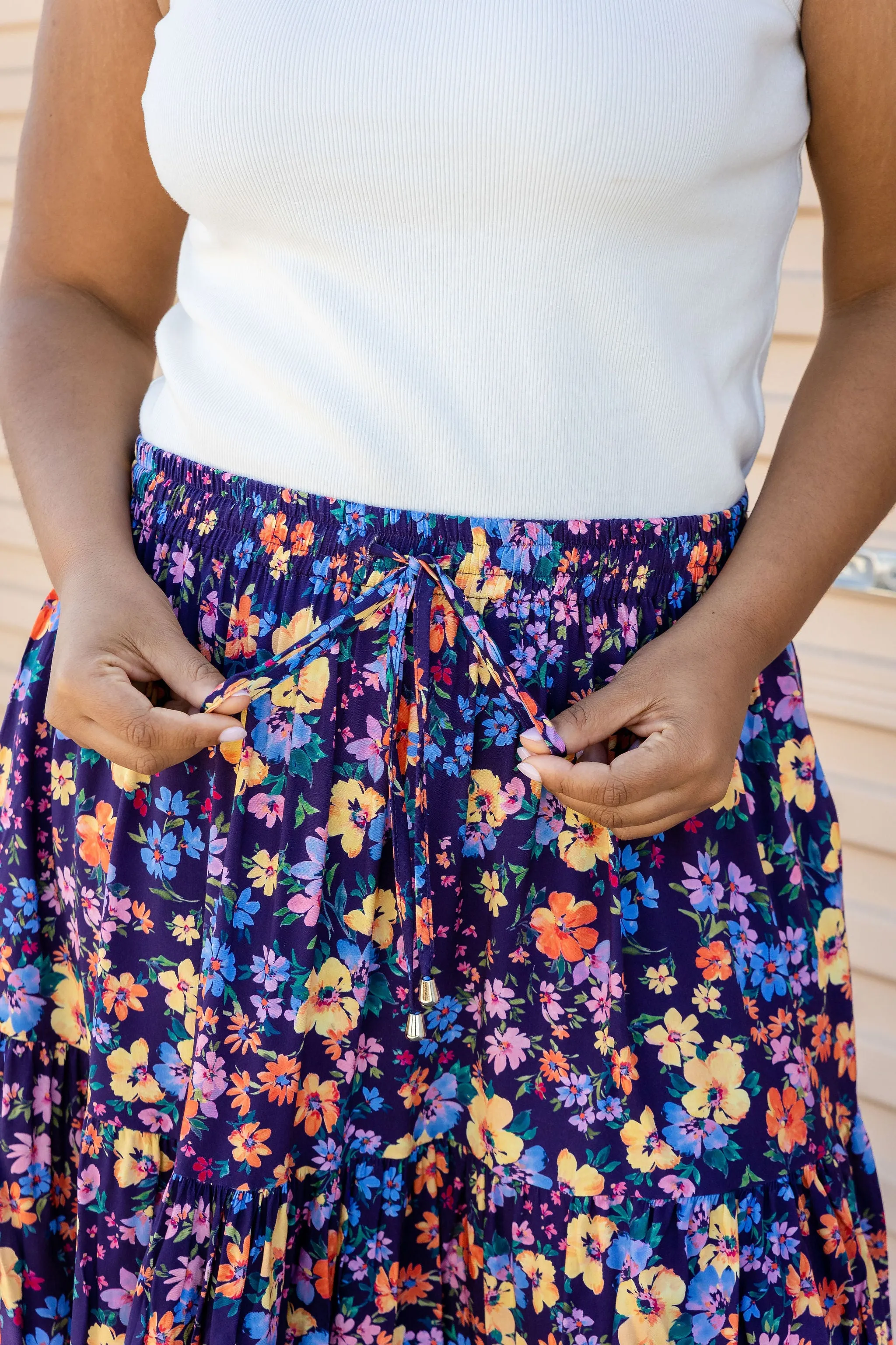 Carrie Maxi Skirt in Posie