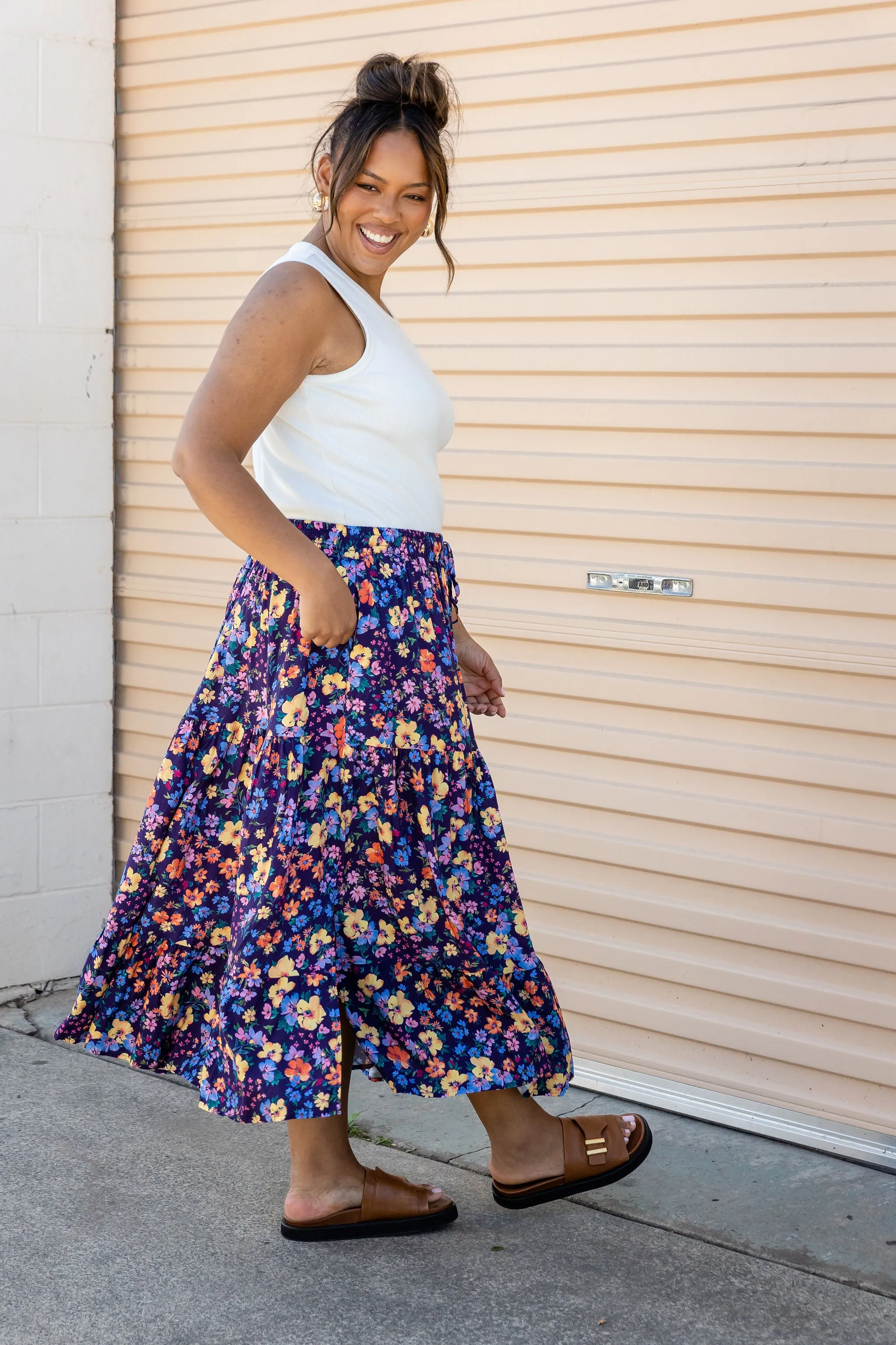 Carrie Maxi Skirt in Posie