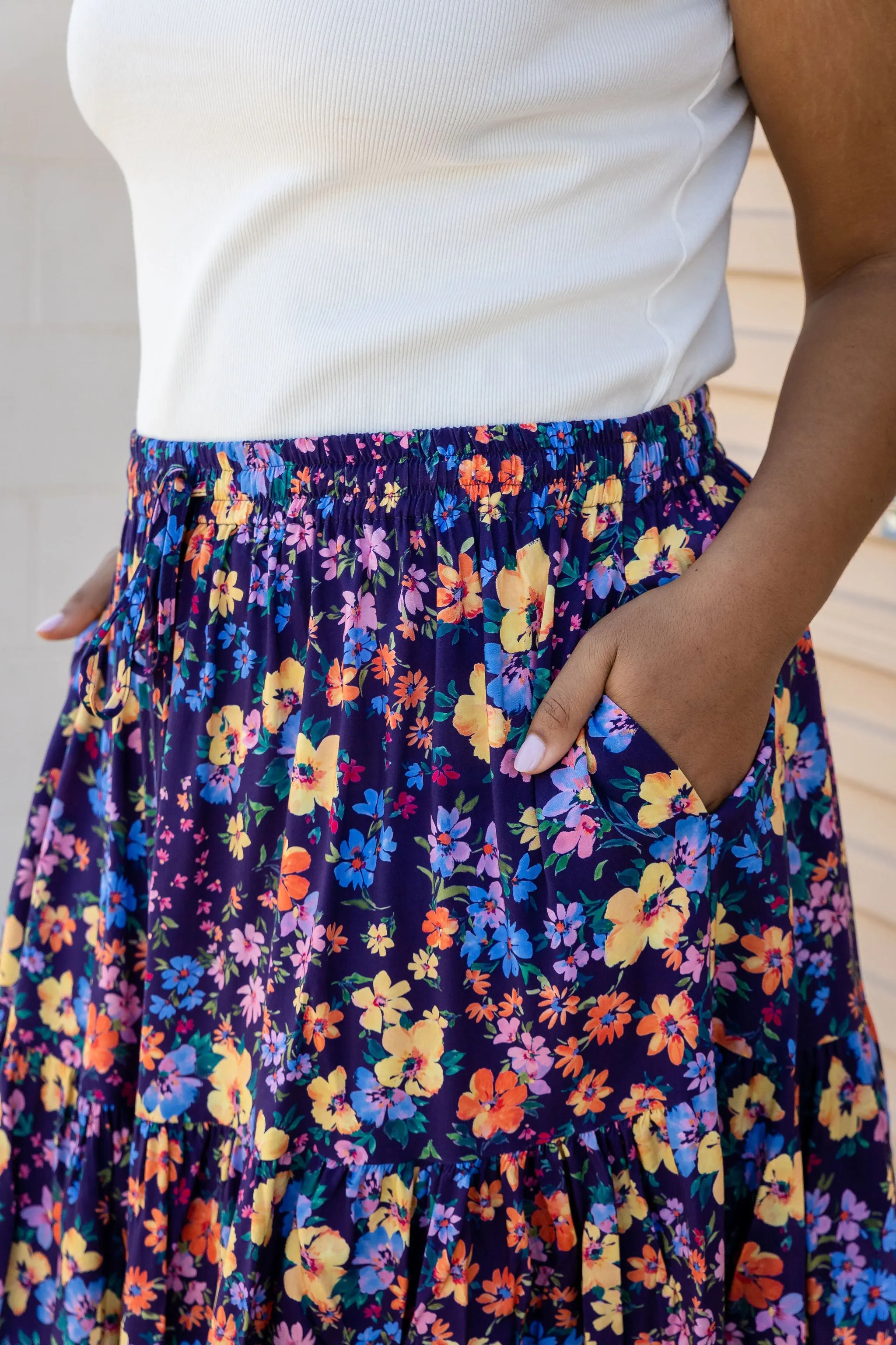 Carrie Maxi Skirt in Posie