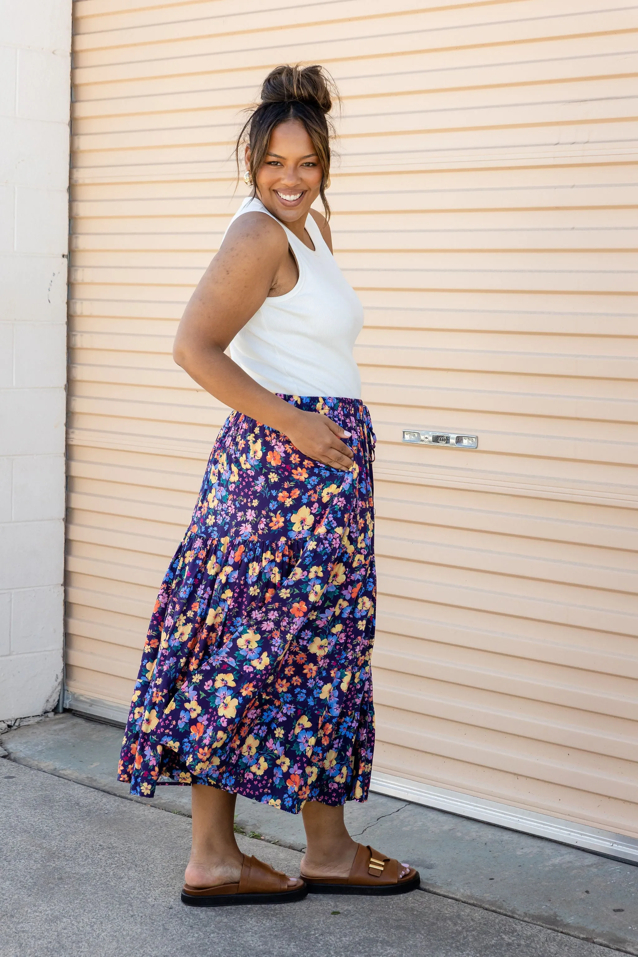 Carrie Maxi Skirt in Posie