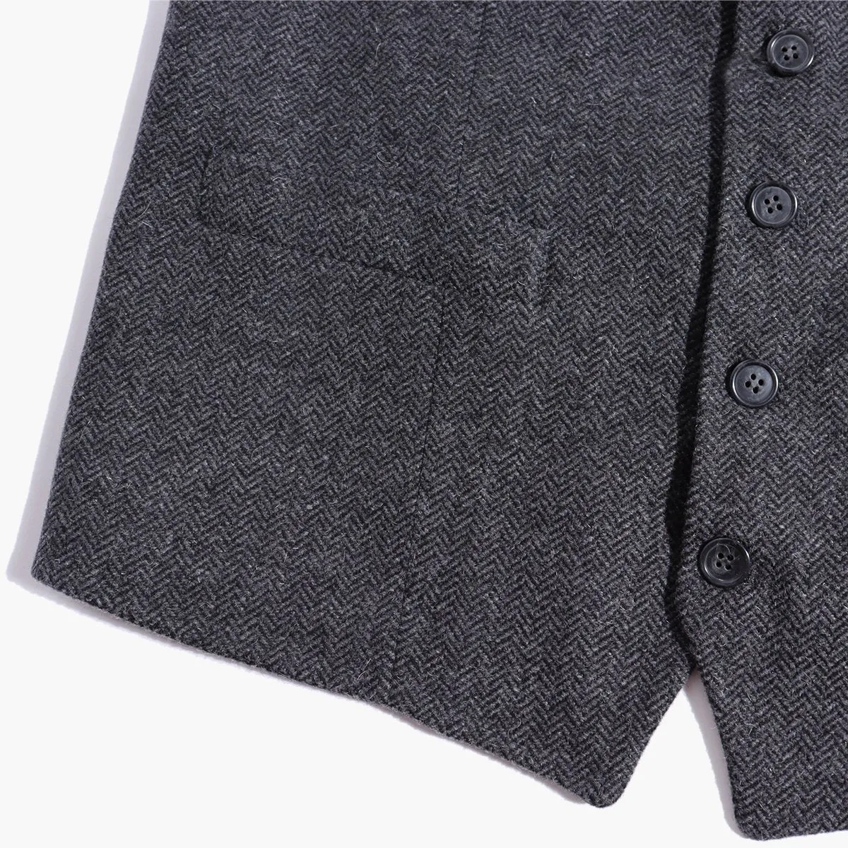 Charcoal Tweed Vest