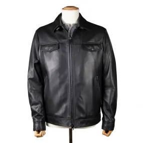 Classic Black Italian Leather Jacket