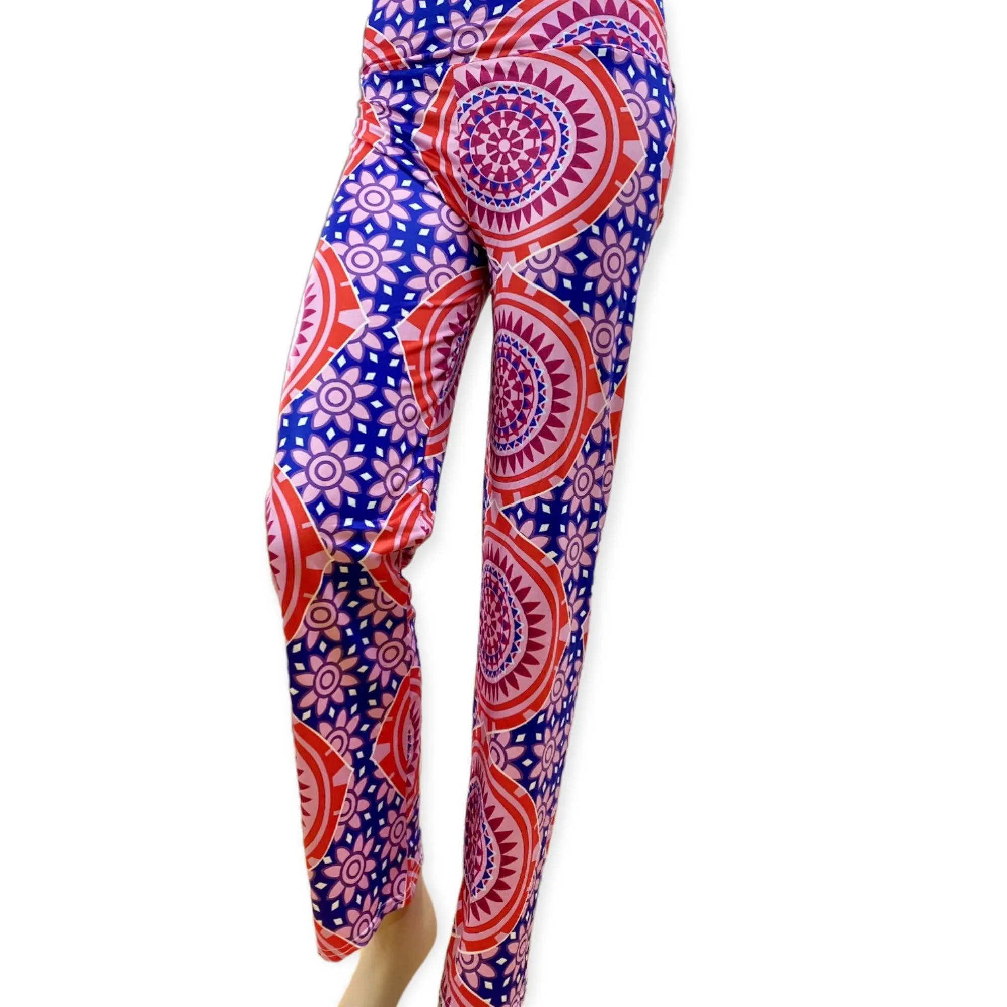 Colorful Geo Straight Leg Palazzo Pants