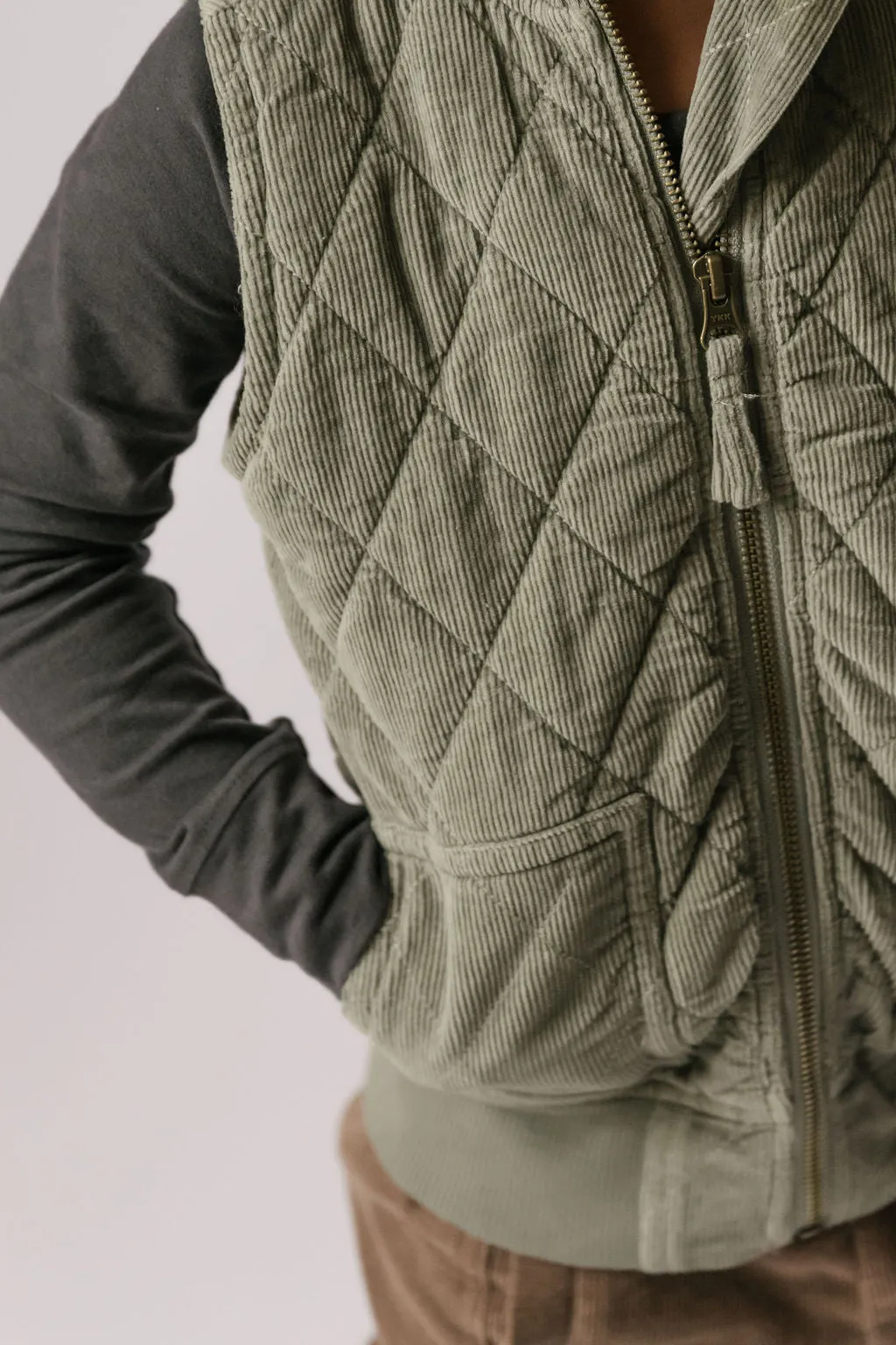 Corduroy Quilted Vest