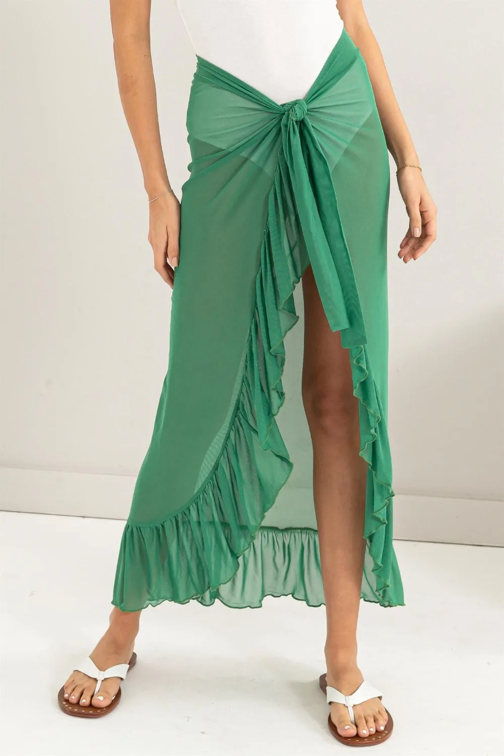 Cover Up Sarong Skirt - Green