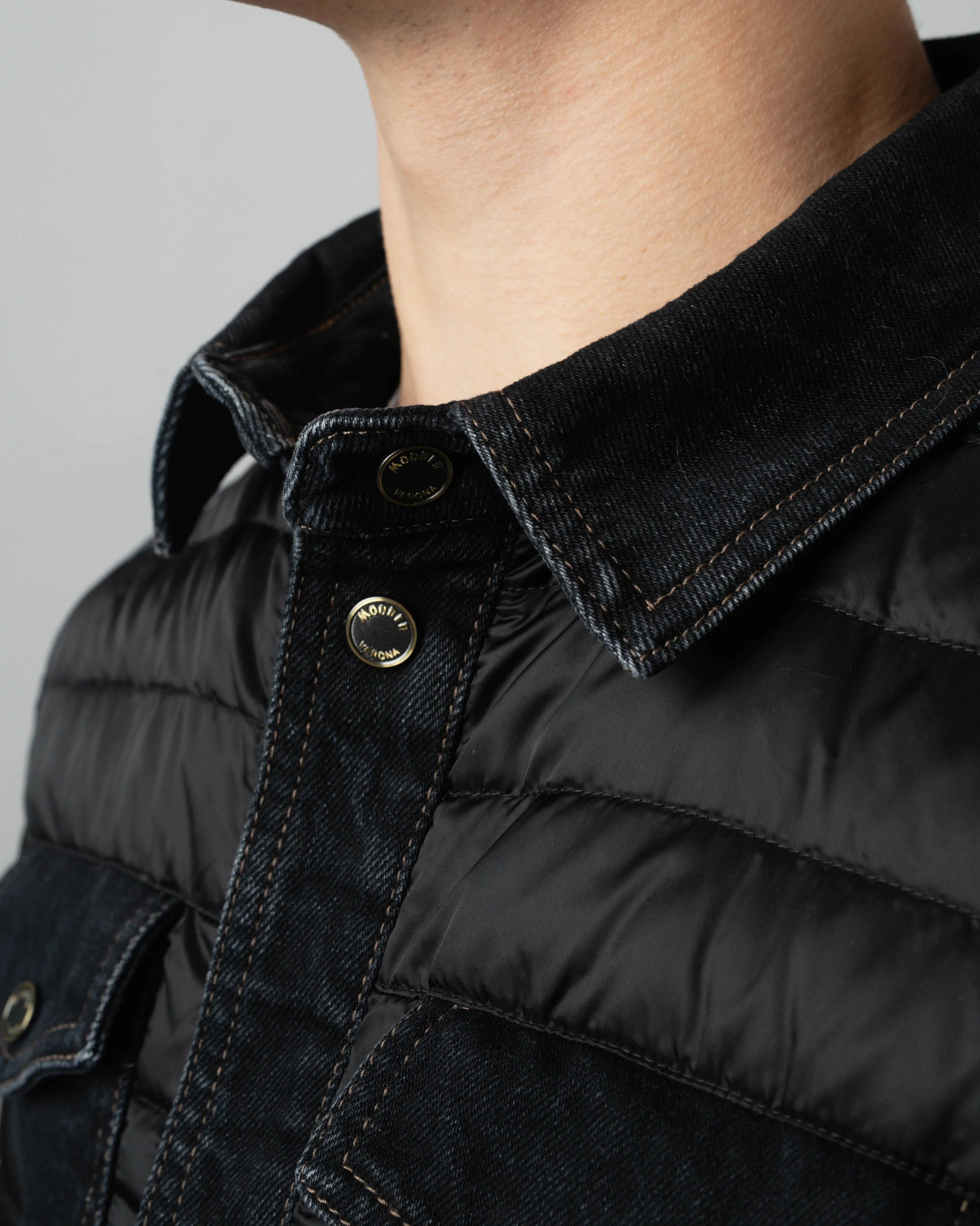 Crespi Quilted Denim Shirt Jacket