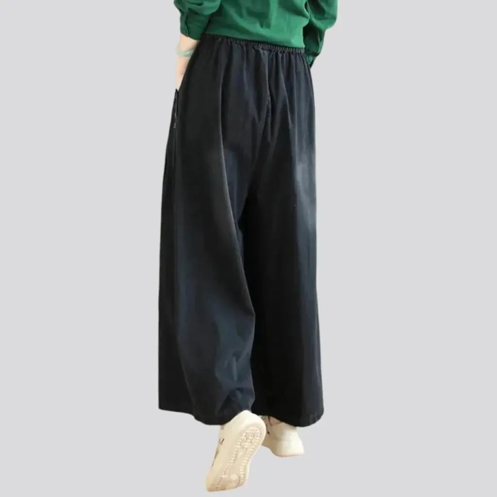 Culottes street denim pants for ladies