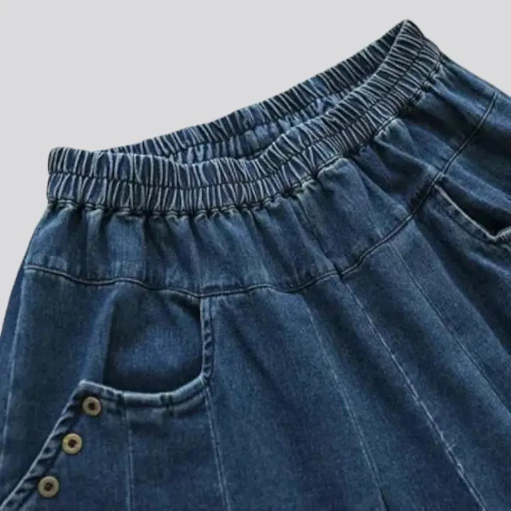 Culottes street denim pants for ladies