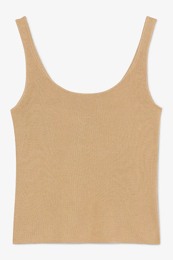 Delphine Top - Silk Jersey :: Camel