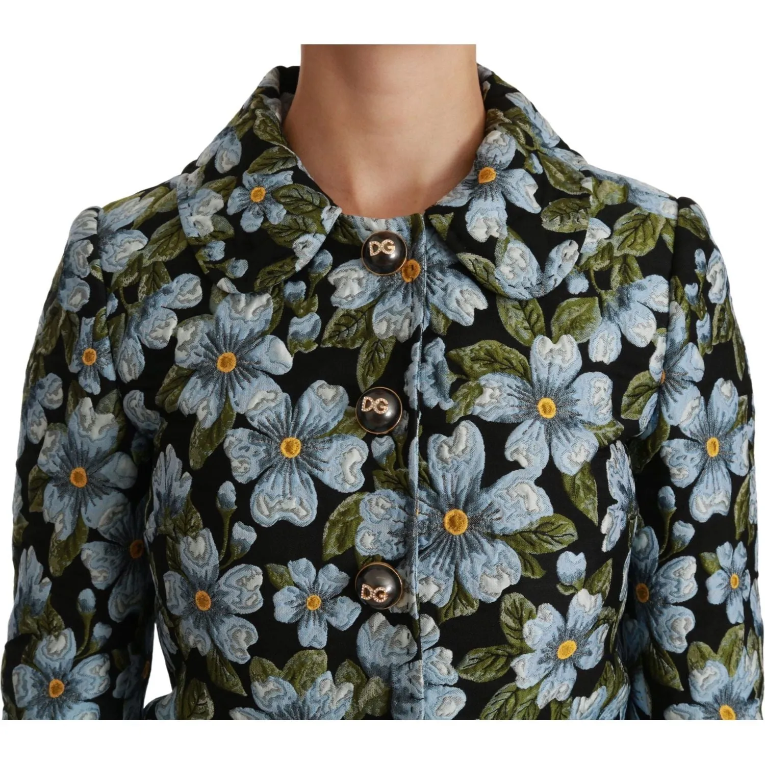 Dolce & Gabbana Elegant Floral Brocade Blazer Coat Jacket