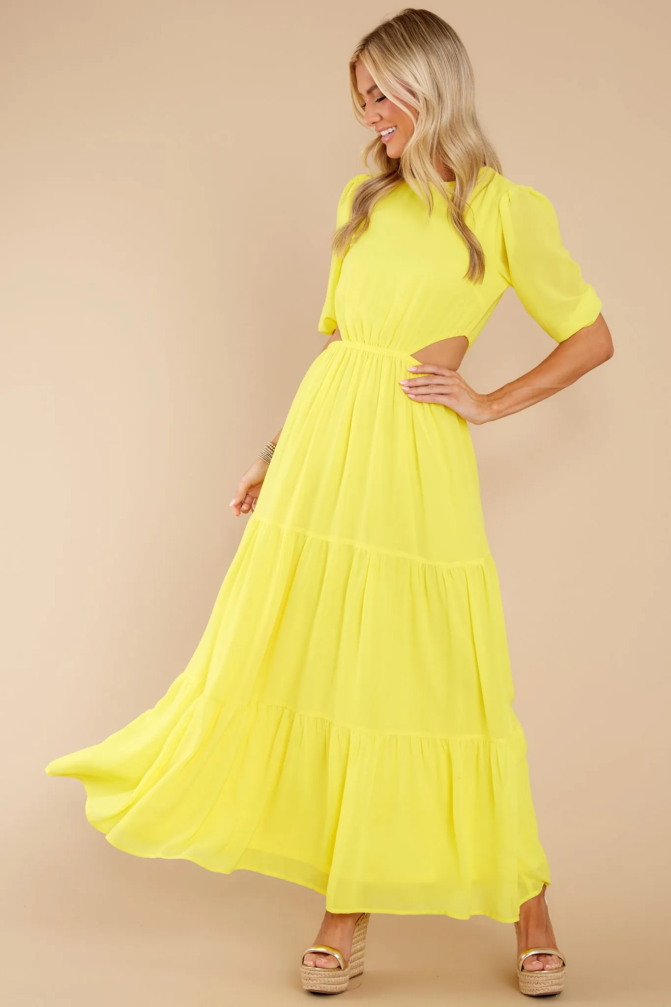 Enjoy The Sunshine Yellow Maxi Dress