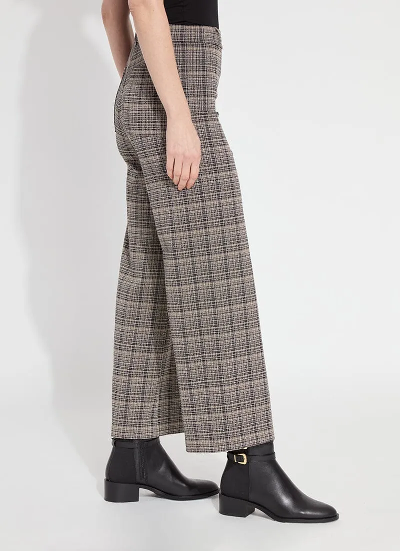 Erin Wide Leg Ponte Jacquard (28" Inseam) | Opposites Attract Plaid