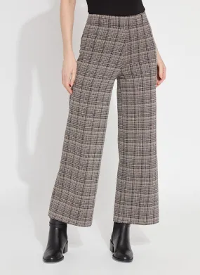 Erin Wide Leg Ponte Jacquard (28" Inseam) | Opposites Attract Plaid