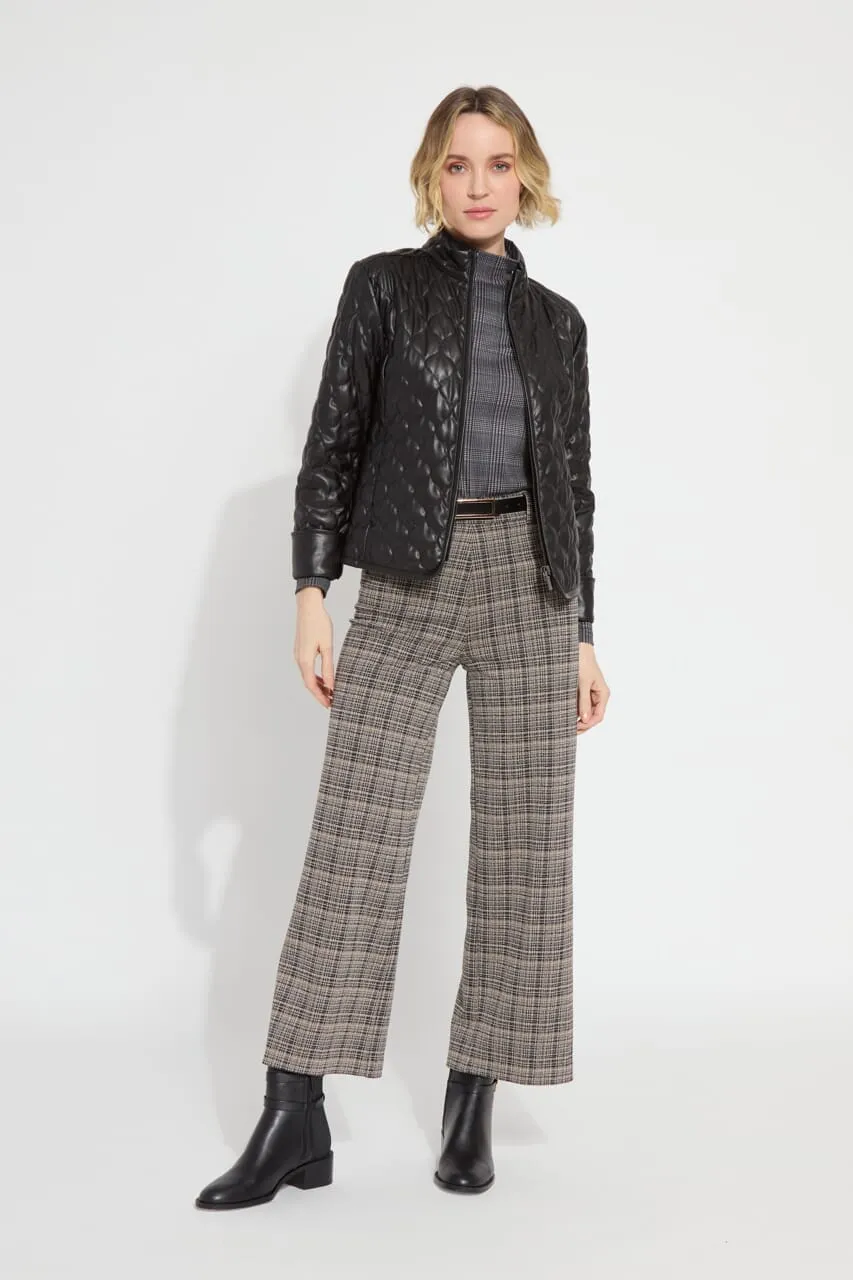 Erin Wide Leg Ponte Jacquard (28" Inseam) | Opposites Attract Plaid