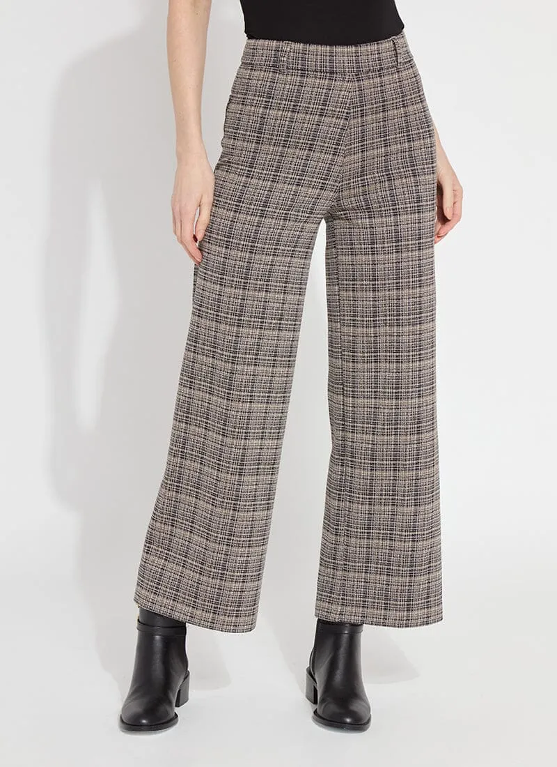 Erin Wide Leg Ponte Jacquard (28" Inseam) | Opposites Attract Plaid