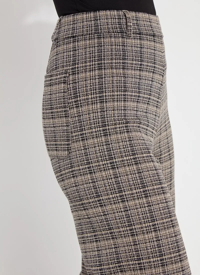 Erin Wide Leg Ponte Jacquard (28" Inseam) | Opposites Attract Plaid