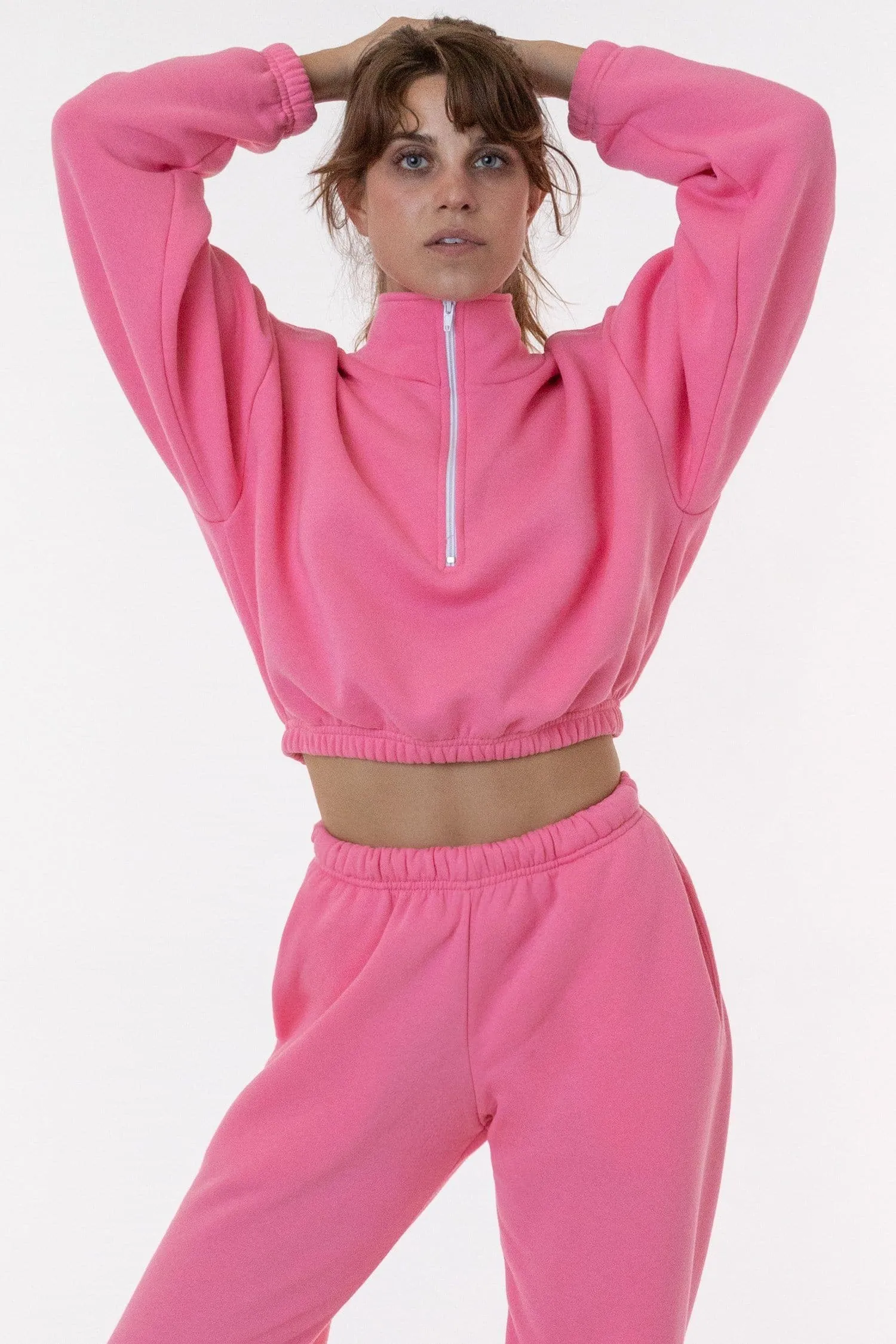 F396 - Flex Fleece Half Zip Cropped Pullover