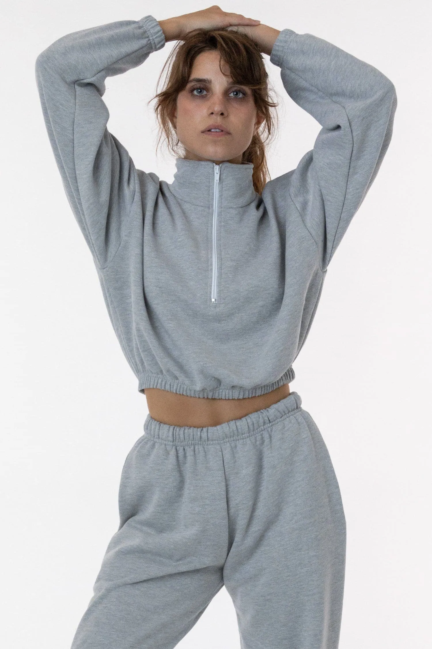 F396 - Flex Fleece Half Zip Cropped Pullover