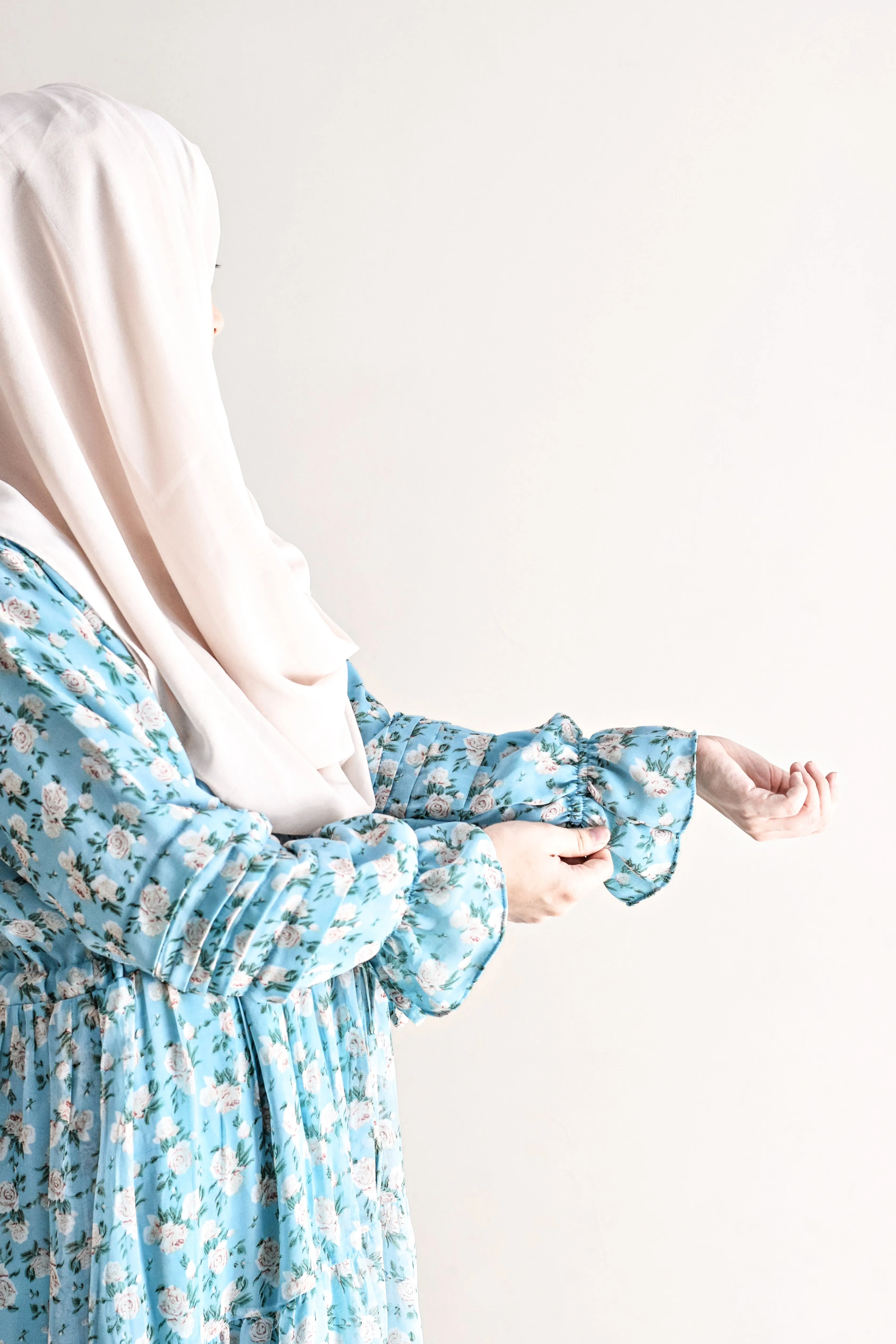 Flora Modest Dress - Aqua