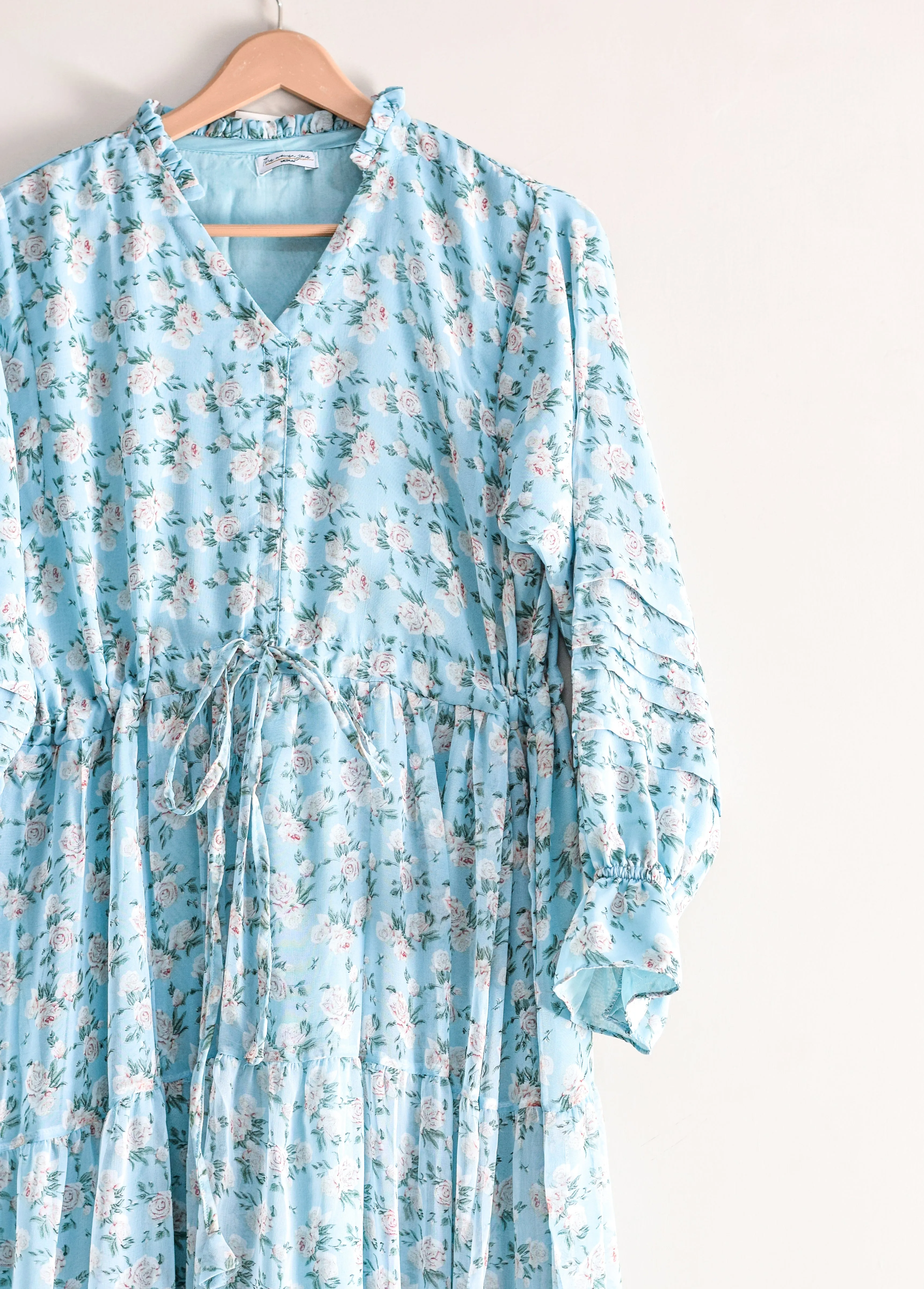 Flora Modest Dress - Aqua