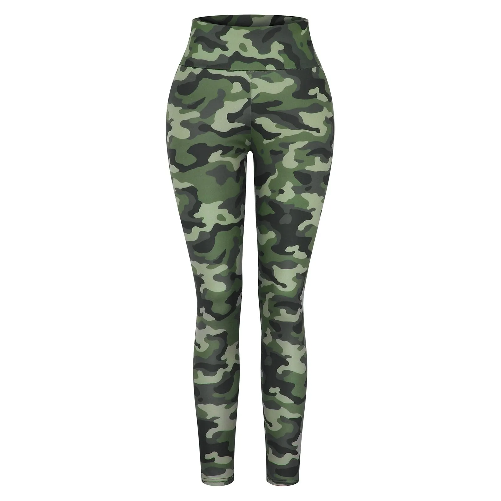 Funki Buys | Pants | Women's Army Green Camouflage Leggings