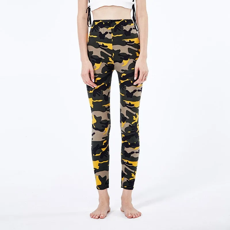 Funki Buys | Pants | Women's Mult Color Camouflage Leggings