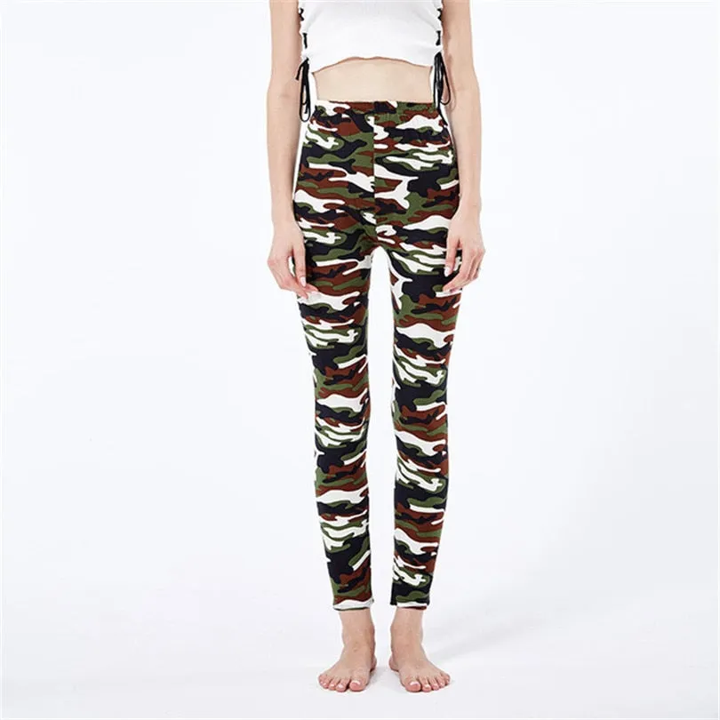 Funki Buys | Pants | Women's Mult Color Camouflage Leggings