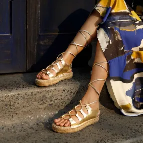 Gladiator Gold Sandals