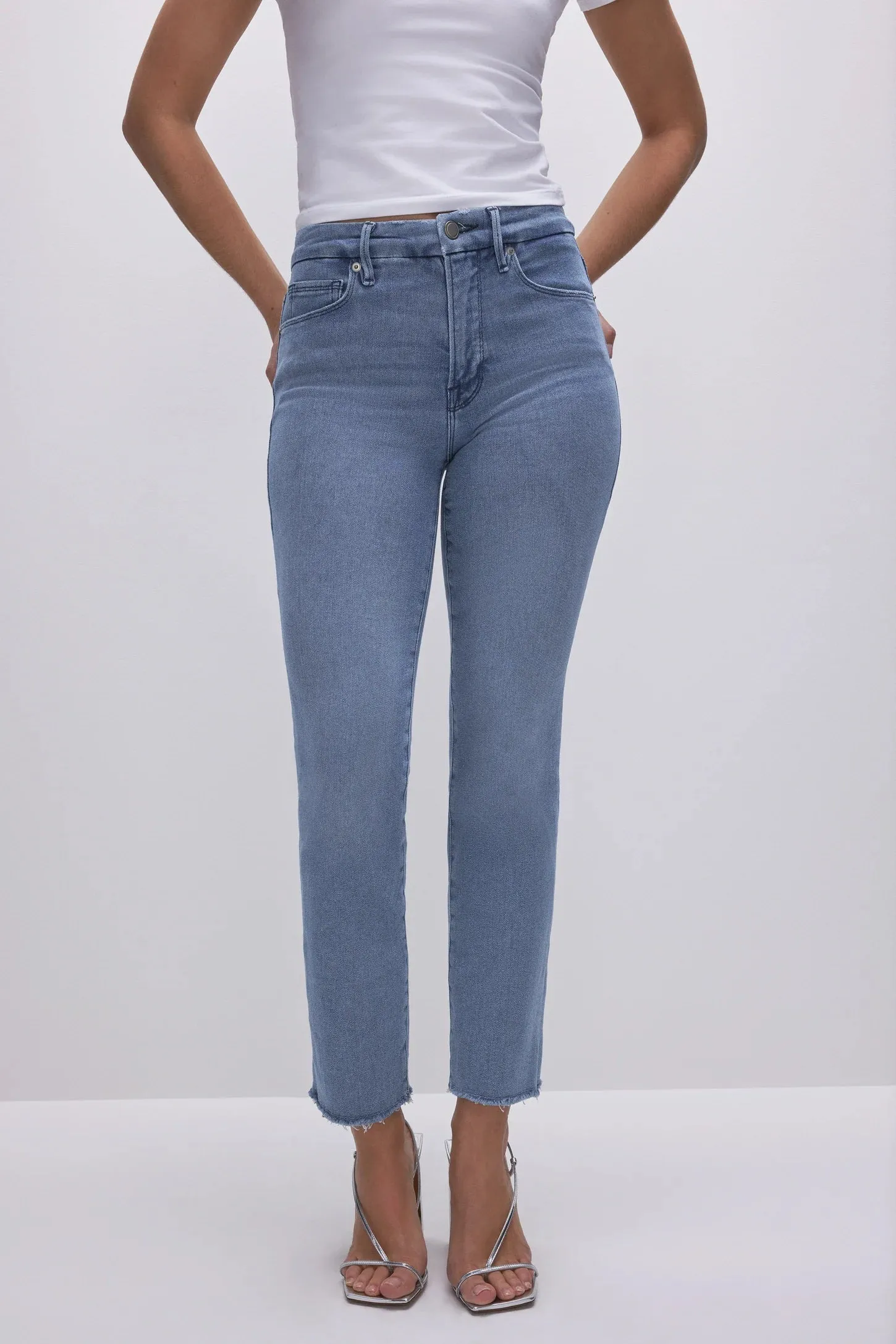 Good American Split Pocket Straight Jeans