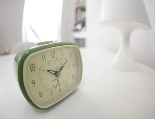 Green Retro Alarm Clock