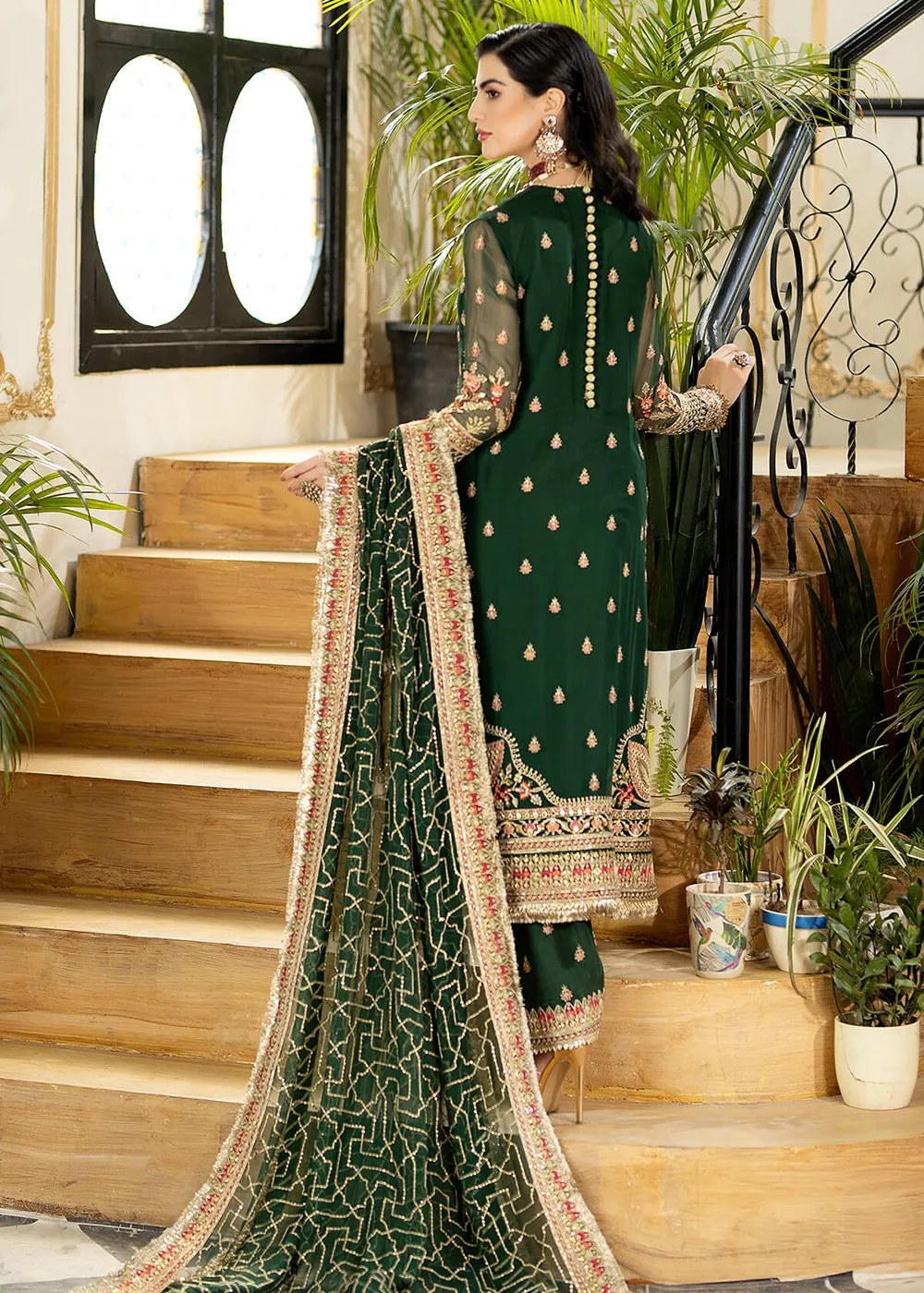 Green Wedding Formal Suit | Imrozia Premium | Jhalak '23 | I-180 - NOOR