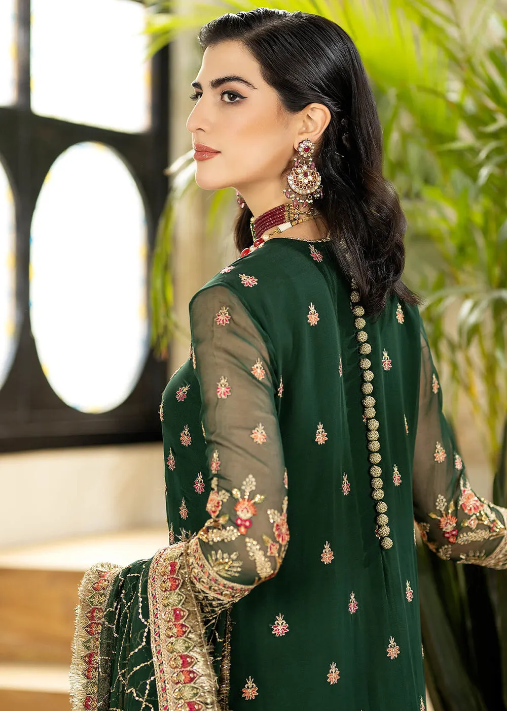 Green Wedding Formal Suit | Imrozia Premium | Jhalak '23 | I-180 - NOOR