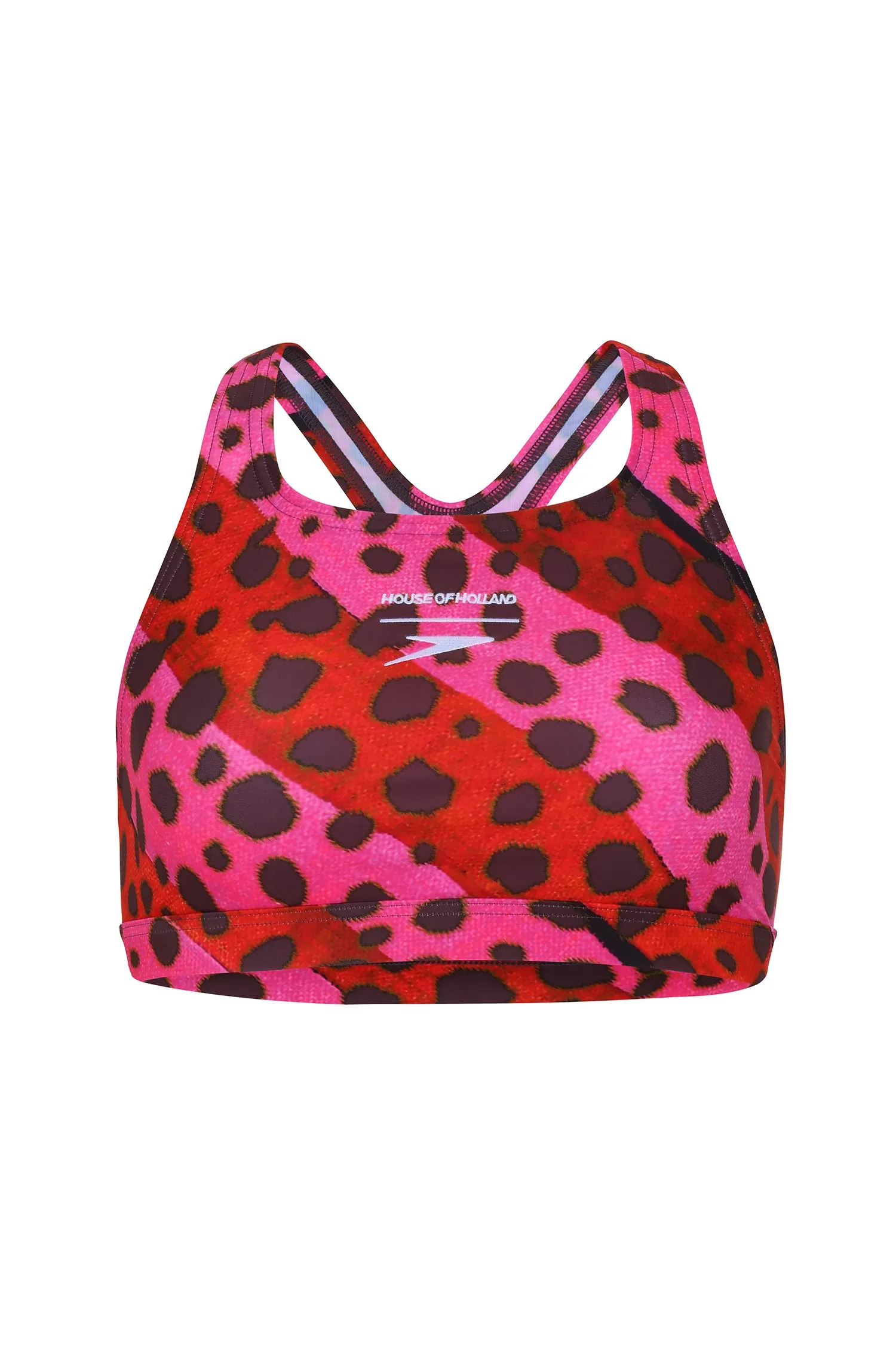 House of Holland HOH X Speedo Bright Cheetah Stripe Bralet