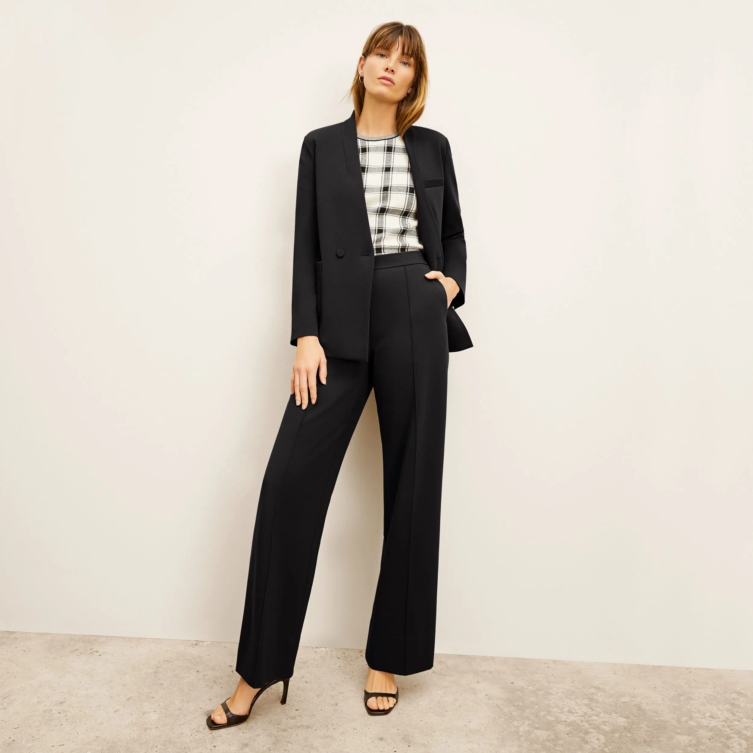 Janette Blazer - Light Ponte :: Black