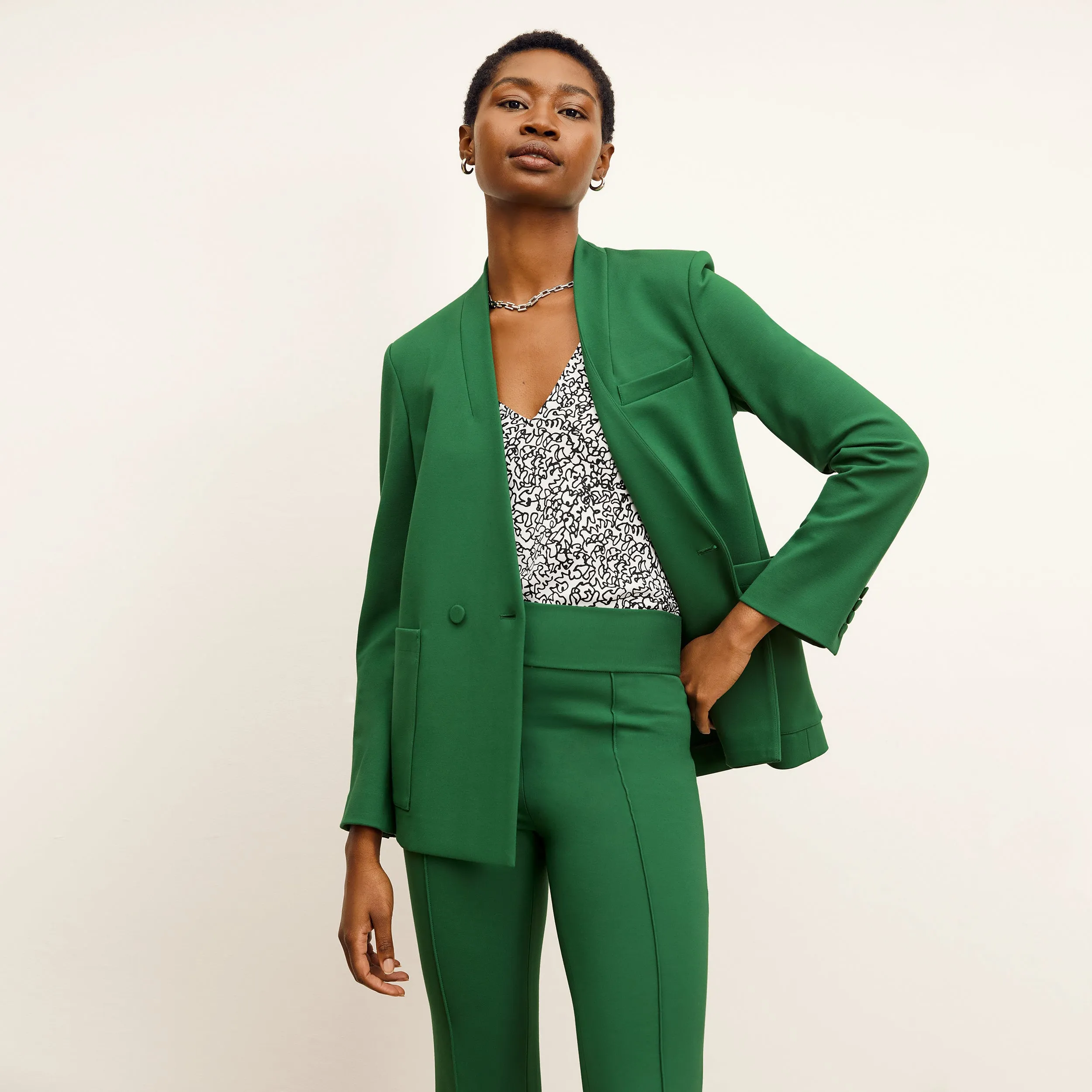 Janette Blazer - Light Ponte :: Shamrock