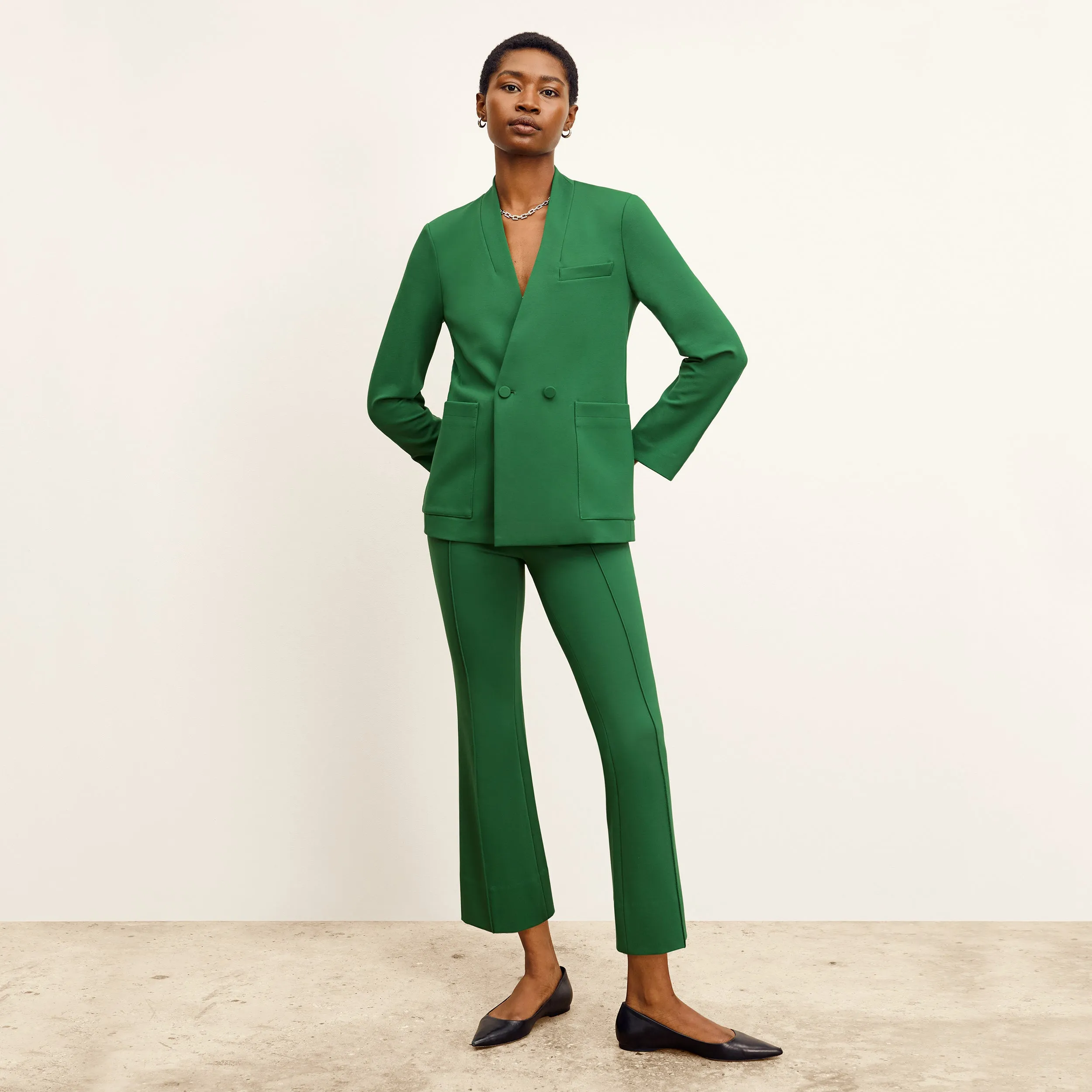 Janette Blazer - Light Ponte :: Shamrock