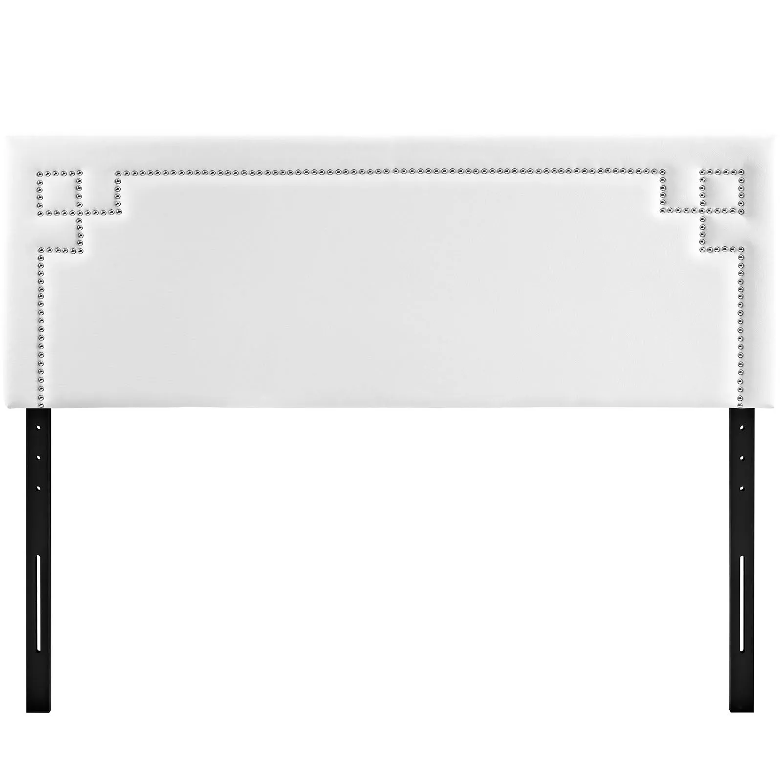 Josie Queen Upholstered Vinyl Headboard White MOD-5401-WHI