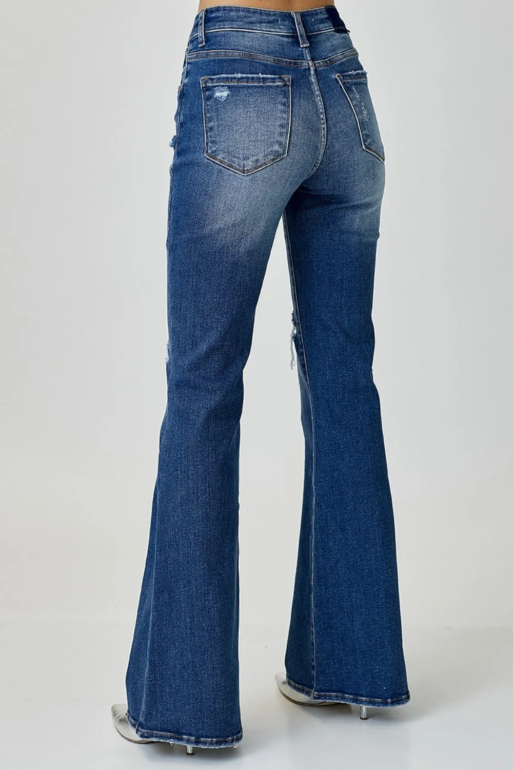 Just BE. RISEN  Sydney Distressed Button-Fly Flare Jeans