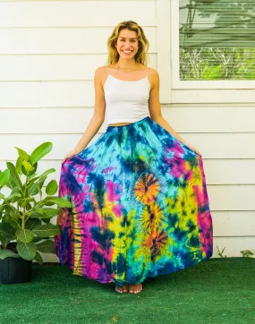 K3929- Hand Dyed Tiered Maxi Hippie Skirt