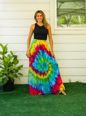 K4342- Hand Dyed Tiered Maxi Hippie Skirt